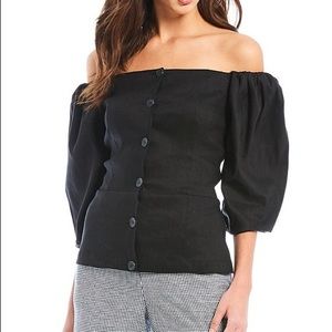 Antonio Melani Off the Shoulder Blouse / Top Linen